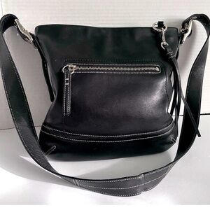 Black Leather Coach Crossbody Bag